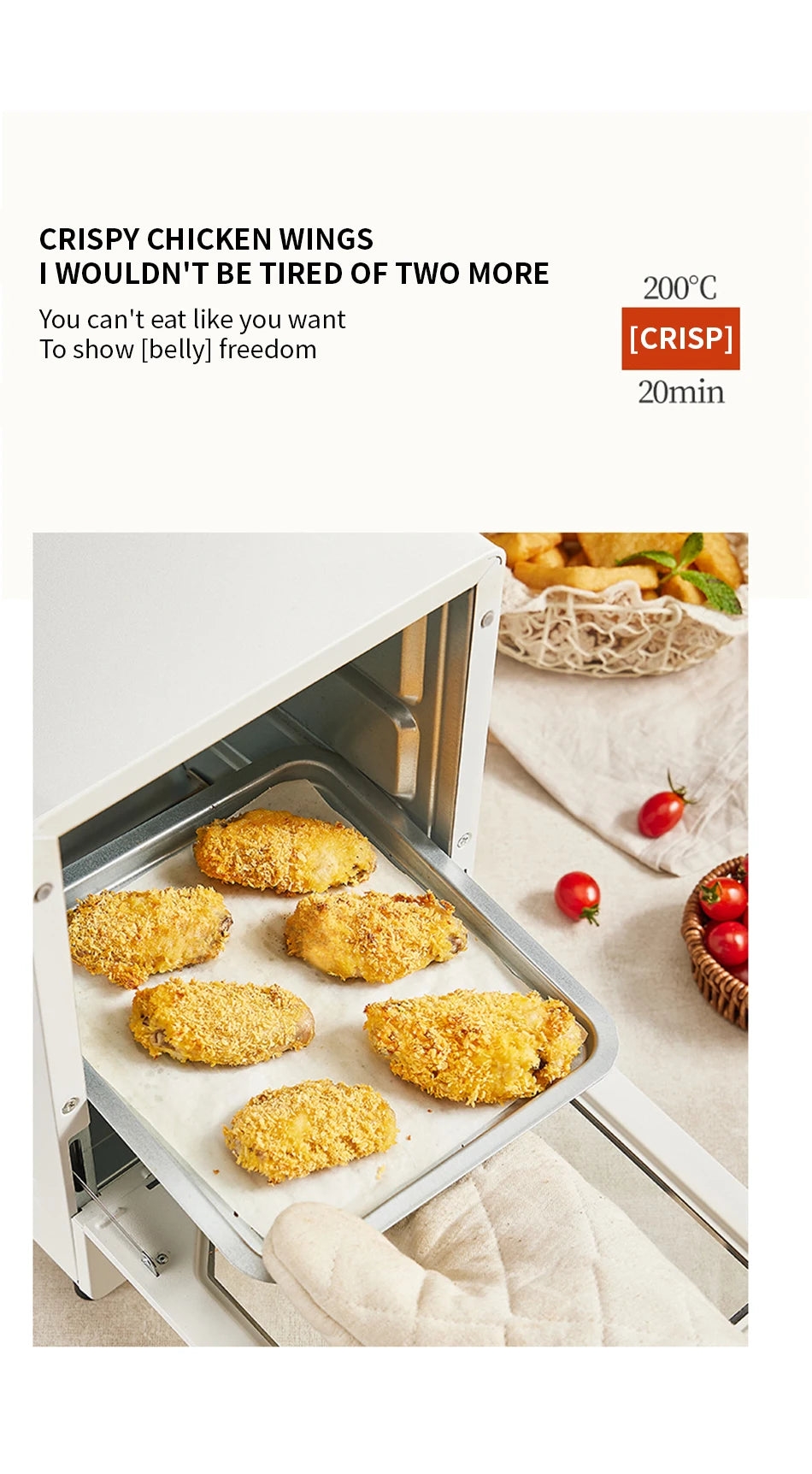 Household electric oven desktop mini large capacity multifunctional baking bread barbecue machine precise temperature control