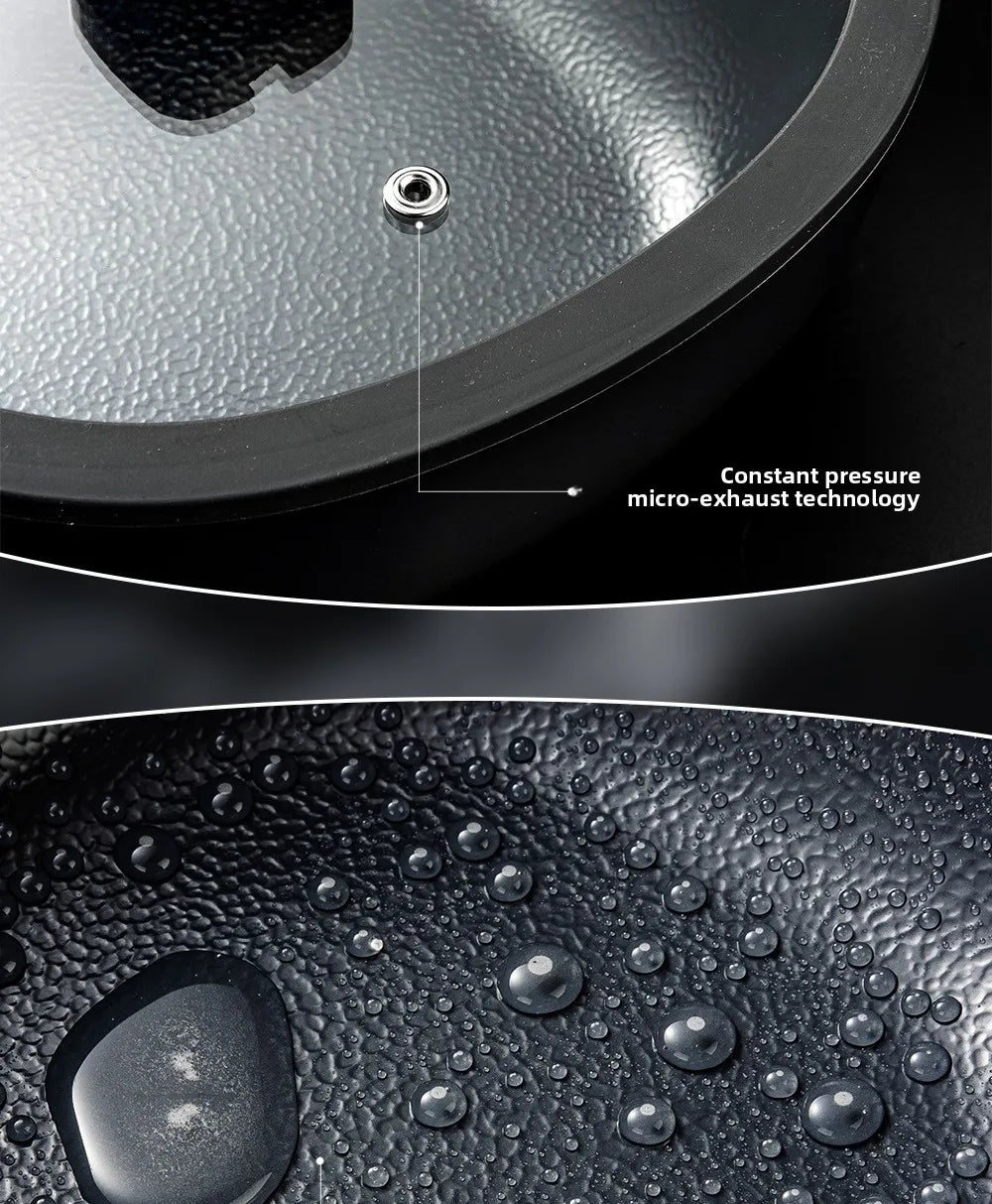 Titanium iron pot, non stick pot, thickened extreme iron wok, cast iron pot, induction cooker, gas universal flat bottomed pot