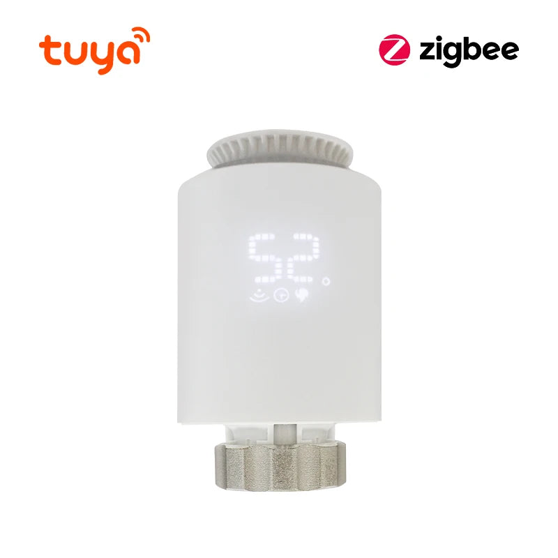 Tuya Zigbee 3.0 Thermostatic Valve Radiator Actuator Valve Zigbee Thermostatic Radiator Valve Head Temperature Controller Alexa