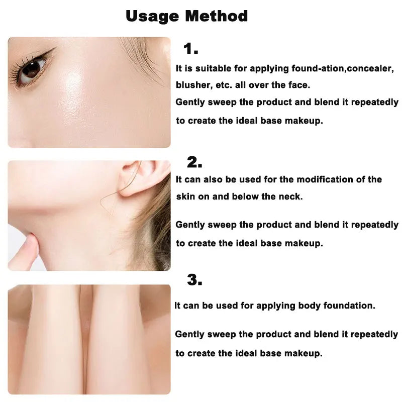 Makeup Brush for Contouring Tanning Liquid Foundation Cream Blush Soft Bristle Multi-purpose Makeup Tool for Days