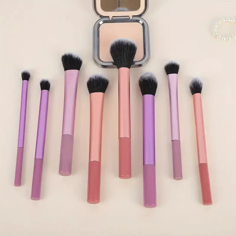 New Soft Synthetic Hair 8-Piece Makeup Brush Set for Foundation Concealer Eye Shadow Blending