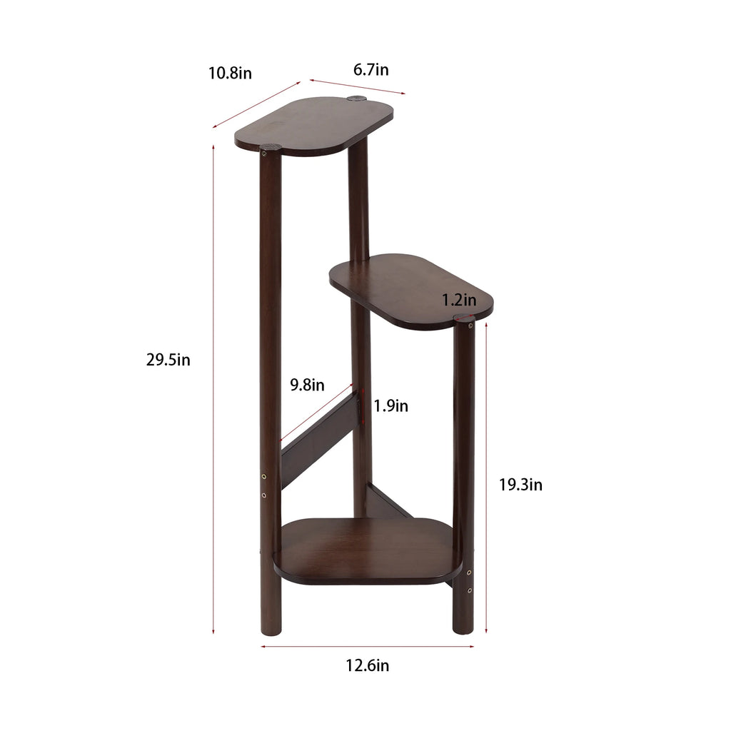 3 Tier Bamboo Tall Corner Plant Rack Planter Stand Flower Pot Holder Storage Rack for Balcony Garden Patio