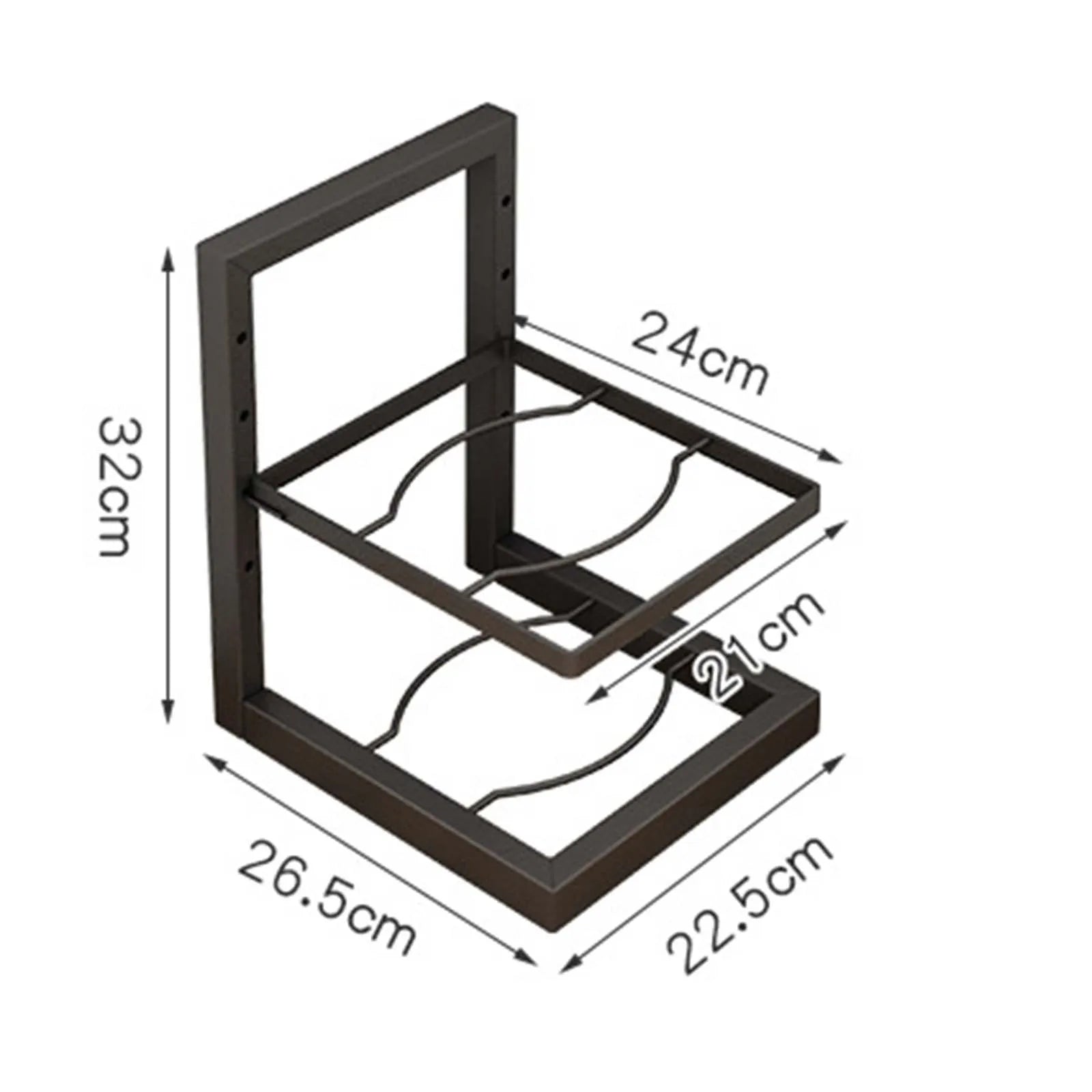 Pot and Pan Organizer Heavy Duty Kitchen Organizer Pot Organizer for Home Kitchen Organizer Cookware Stand under Cabinet
