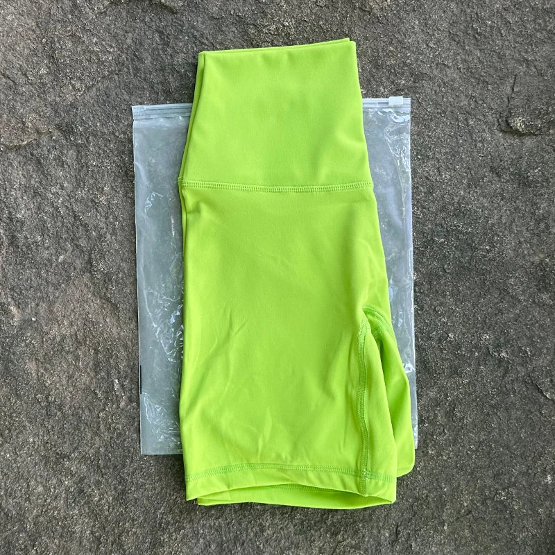 Women Sports Biker Shorts Women Naked Feeling High Waist Yoga Shorts Push Up Fitness Leggings Tummy Control Yoga Slim Shorts