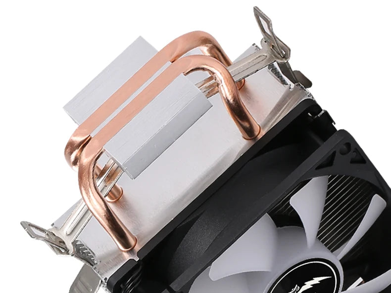 QiuzAim 2 Heatpipes Aluminum Copper AM4 1700 Cpu Cooler 1200 Radiator RGB Tower 115x Heatsink For PC Deskop AM5 1150 i3 i5 i7