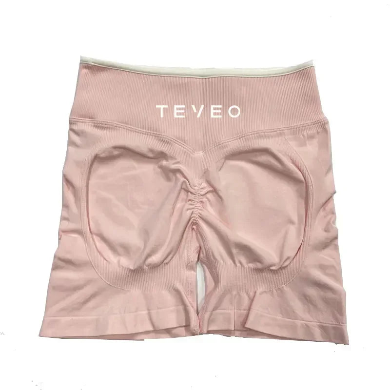 TEV Women's Sports Yoga Shorts Fitness Cycling Elastic Sports Pants Ignite Sculpt Scrunch Short Yoga Bra Set leggings