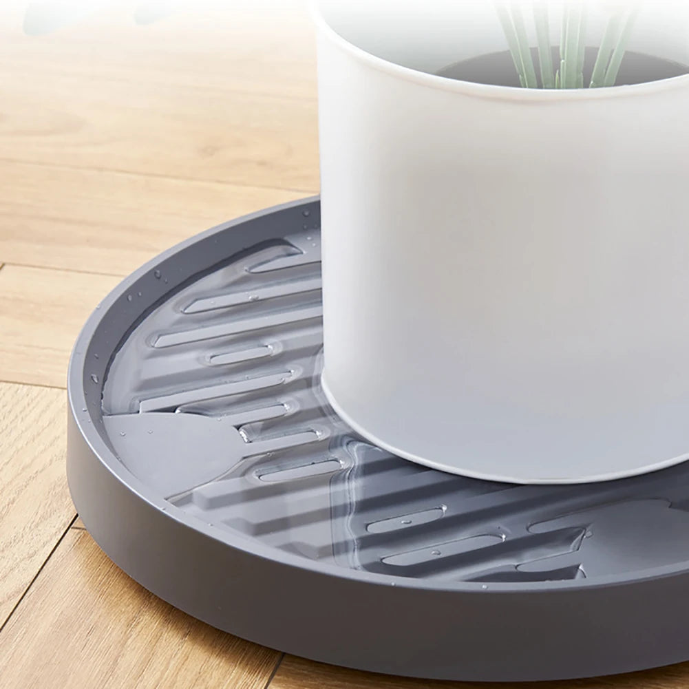 Pot Tray with Wheels Round Movable Planter Dolly Trolley Pallet Outdoor Indoor Tree Flower Planter Stand