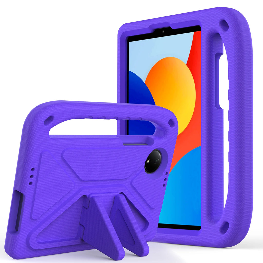 Kids Friendly EVA Case For Xiaomi Redmi Pad SE 4G 2024 8.7 inch Built-in Kickstand Cover With Hand Holder Shockproof Protection