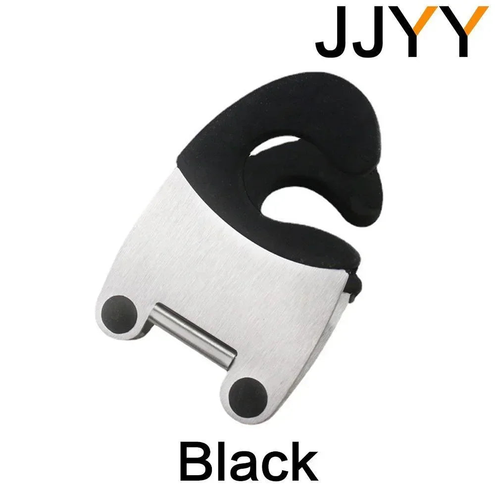 Stainless Steel Pot Spoon Holder, Anti-Scald Silicone Grip Pot Clip Holder For Spoon, Kitchenware Bowl Clip, Cooking Utensils