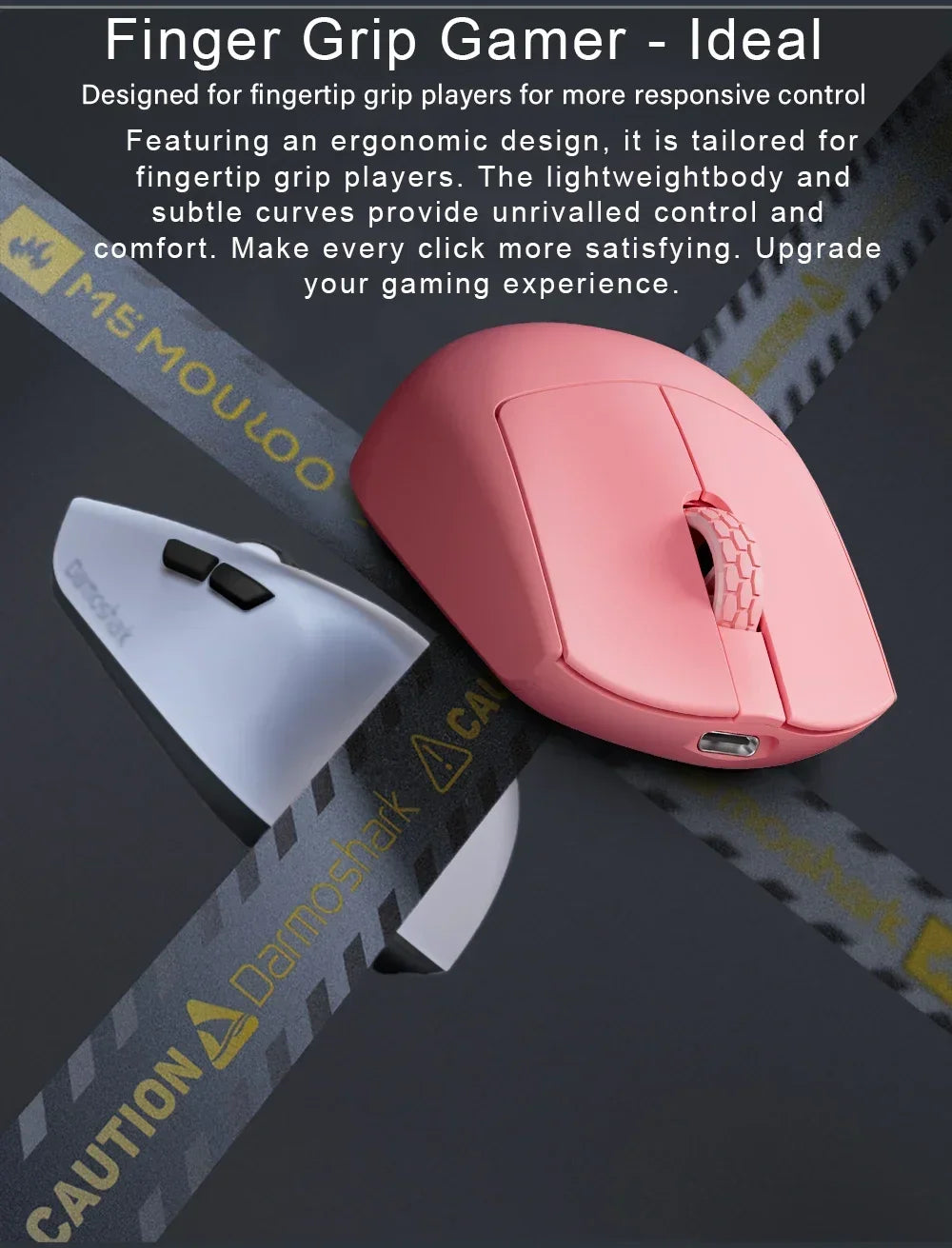 Darmoshark  M5 Pro Wireless Mouse PAW3950 8K Bluetooth Tri-Mode Connection Gaming Macro Mouse 30000DPI N52840 38g Lightweight
