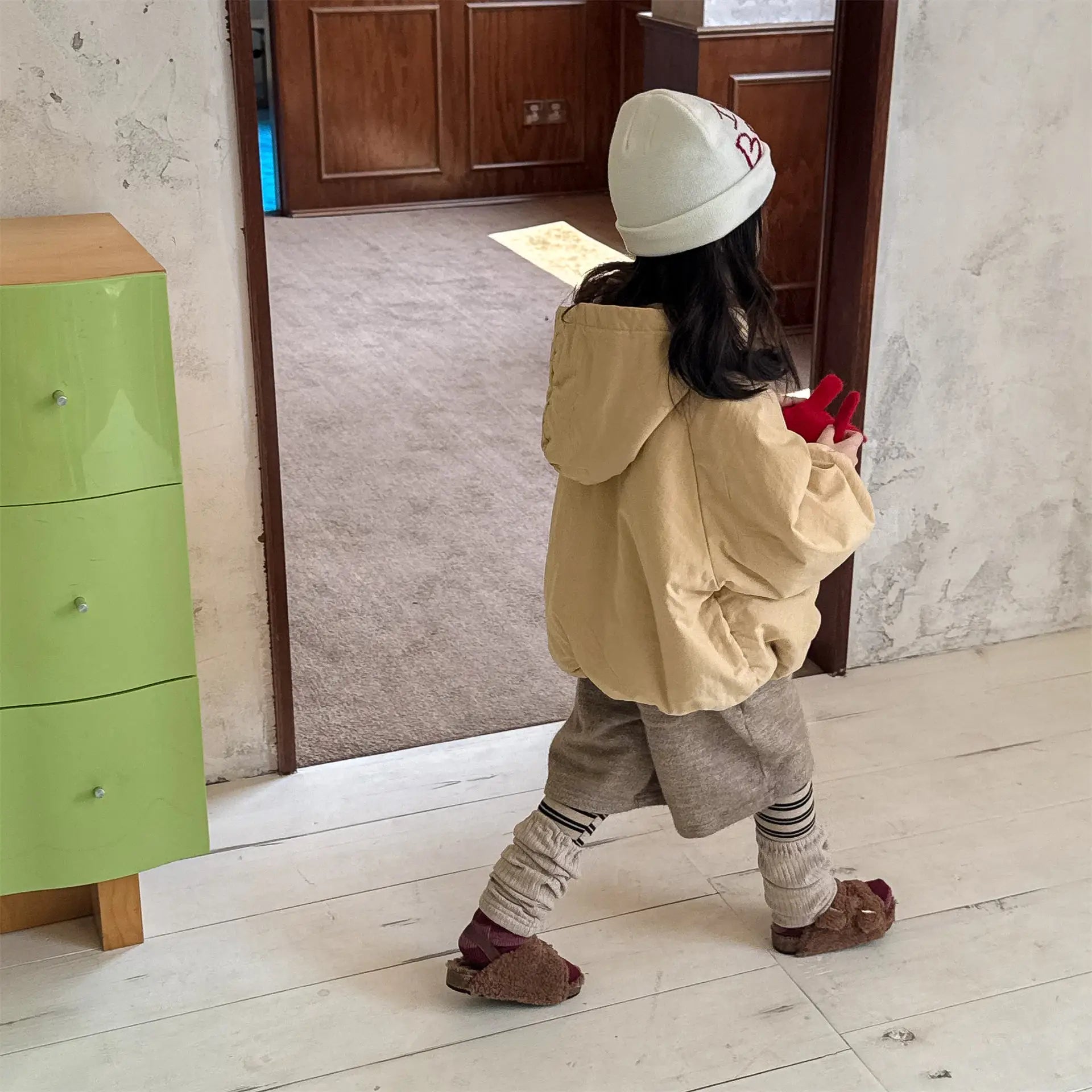 Cotton Clothes 2025 Autumn Winter New Childrens Clothing Korean Style Boys and Girls Fashion Pullover Hooded Cotton Clothes