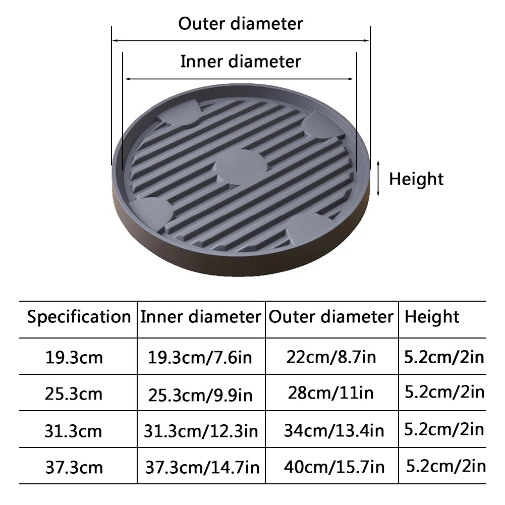 Pot Tray with Wheels Round Movable Planter Dolly Trolley Pallet Outdoor Indoor Tree Flower Planter Stand