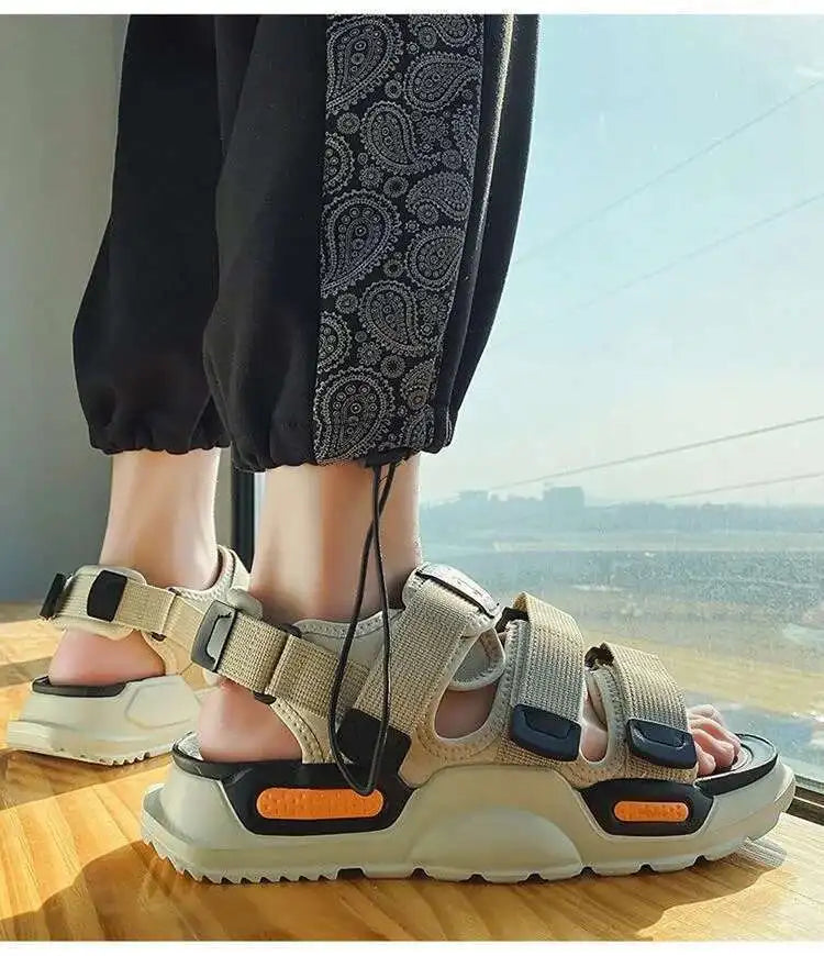 Fashion Sandals Summer Wear-resistant 2023 New Sports Dual-purpose Slippers Beach Shose Men Breathable Light Anti-Slippery