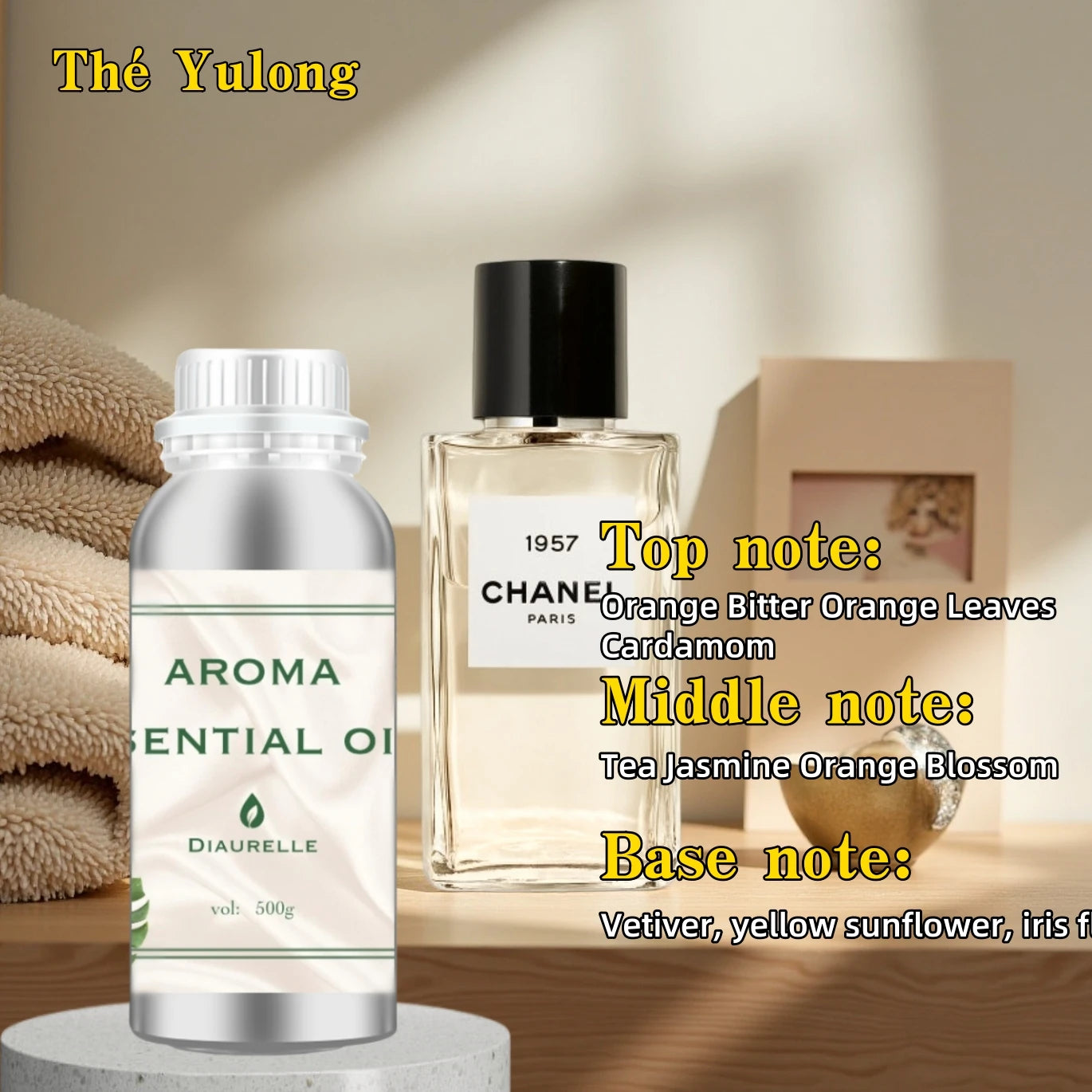 Aroma Diffuser Perfume Fragrance Oil Pure Scented Air Freshener Scent Diffusers Diaurelle 500ML Essential Oil Diffuser Natural