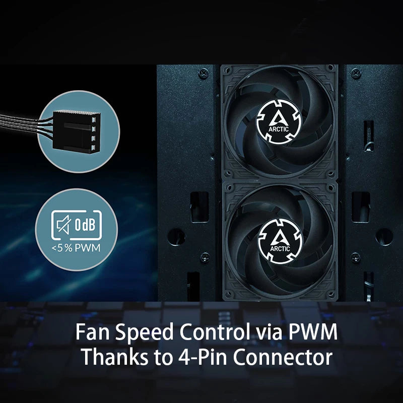 ARCTIC P8 Max High-Performance 80mm Case Fan,PWM Controlled 500–5000 RPM,Optimised for Static Pressure,Fluid Dynamic Bearing