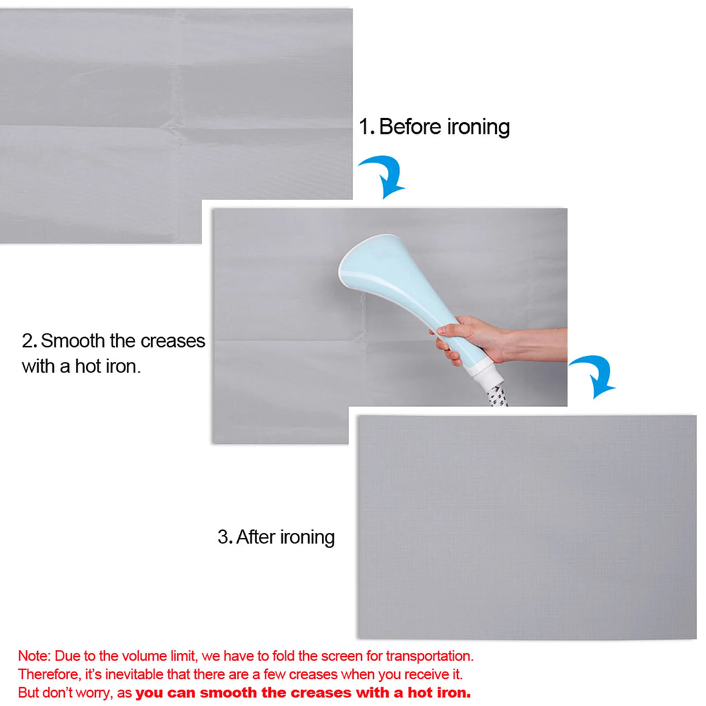 Portable Projector Screen Simple Curtain Anti-Light 60/70/80/100/120 Inches Projection Screens for Home Outdoor Office Projector