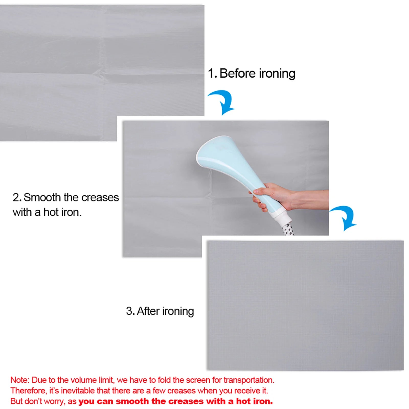 Portable Projector Screen Simple Curtain Anti-Light 60/70/80/100/120 Inches Projection Screens for Home Outdoor Office Projector