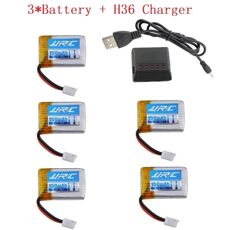 Original JJRC H36 battery 3.7V 150mAh For JJRC E010 E011 E012 E013 Furibee F36 RC Quadcopter Parts Lipo Battery and Charger