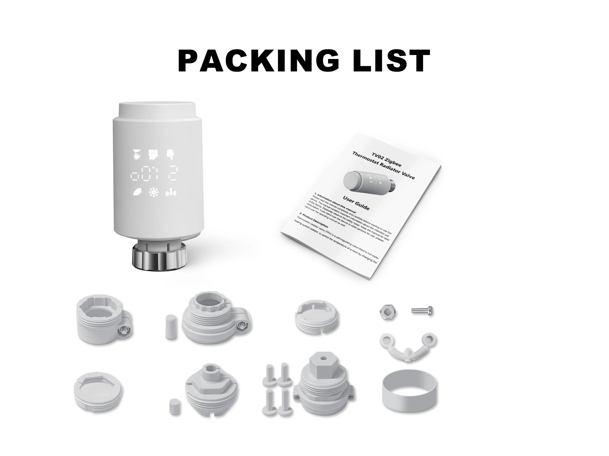 GIRIER Tuya Smart Thermostatic Radiator Valve ZigBee Thermostat Radiator TRV Programmable Temperature Controller Work with Alexa