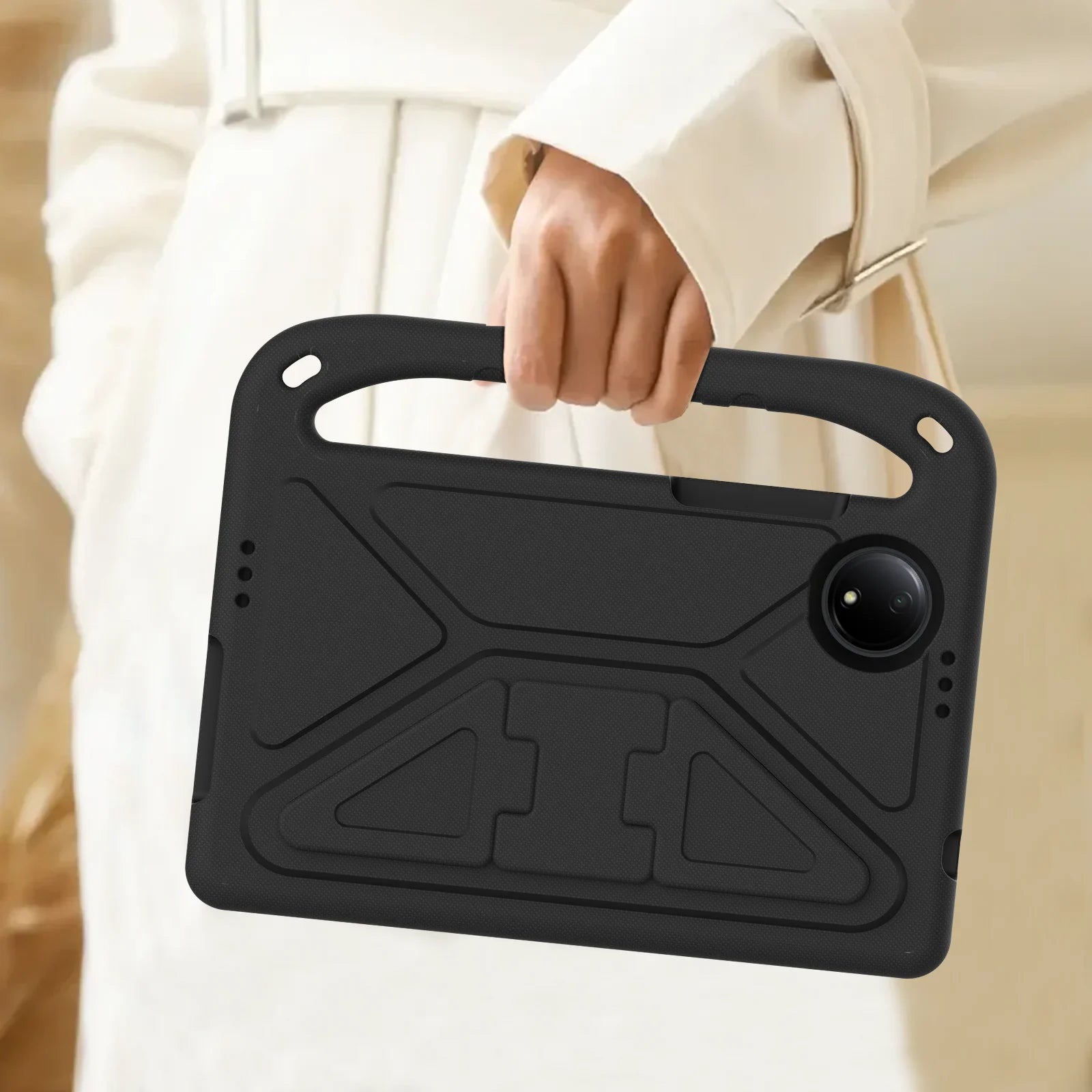 Kids Friendly EVA Case For Xiaomi Redmi Pad SE 4G 2024 8.7 inch Built-in Kickstand Cover With Hand Holder Shockproof Protection