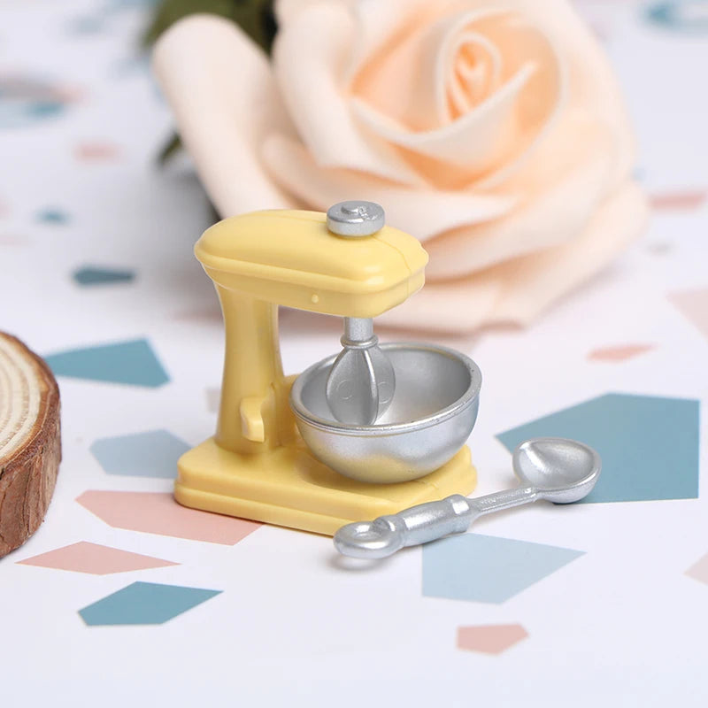 1/12 Miniature Doll House Simulation Mini Mixer Miniature Toy Model Kitchen Appliance Decoration