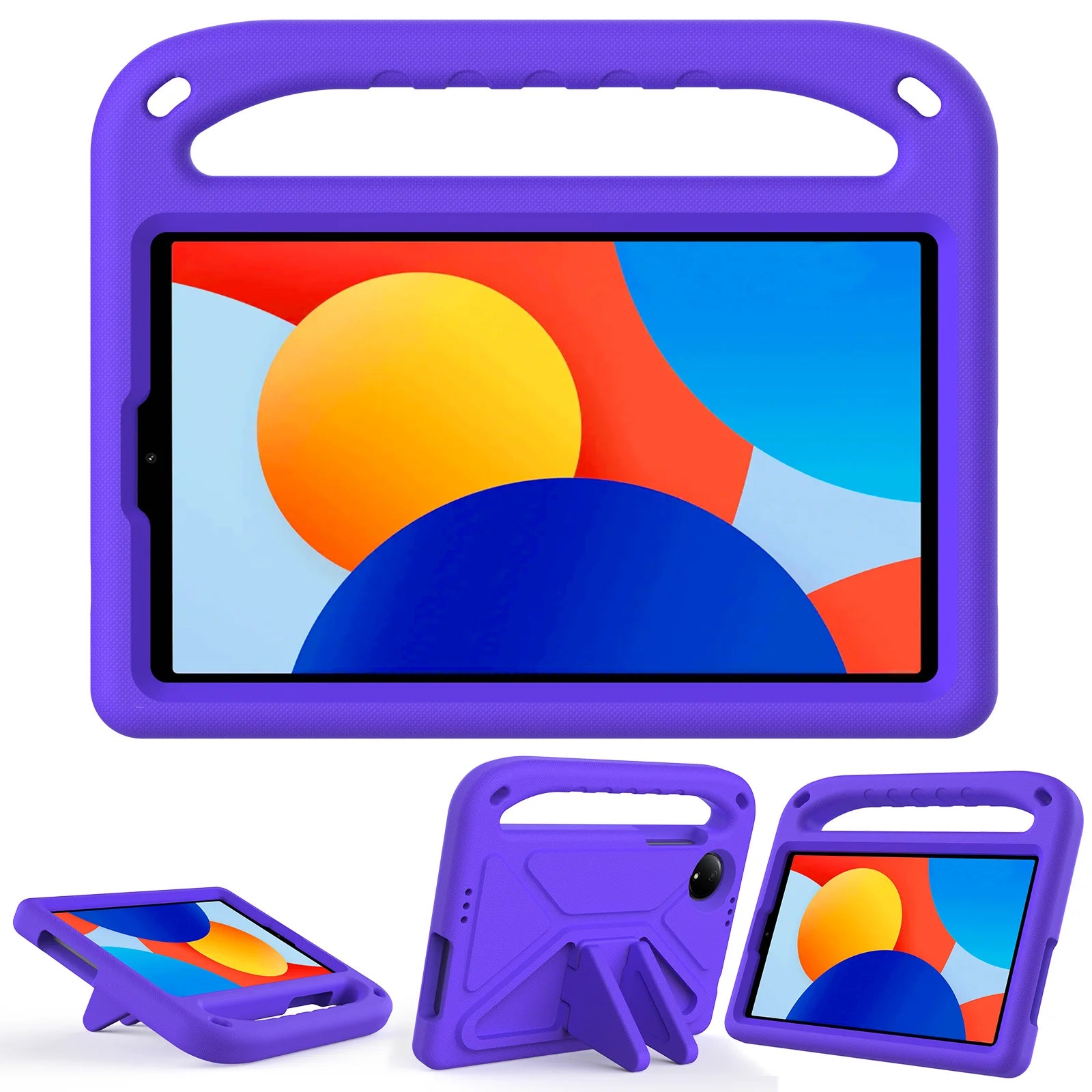 Kids Friendly EVA Case For Xiaomi Redmi Pad SE 4G 2024 8.7 inch Built-in Kickstand Cover With Hand Holder Shockproof Protection