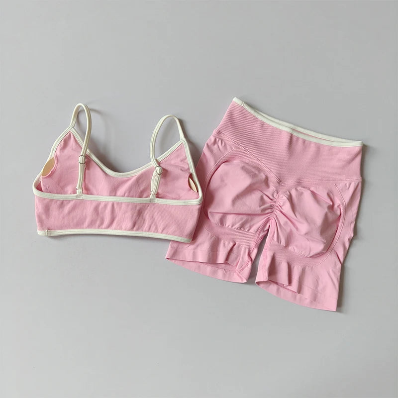 Gym Shorts Women Fitness Sports High Waisted Shorts Running High Waisted Yoga Shorts Workout Seamless Workout Tight