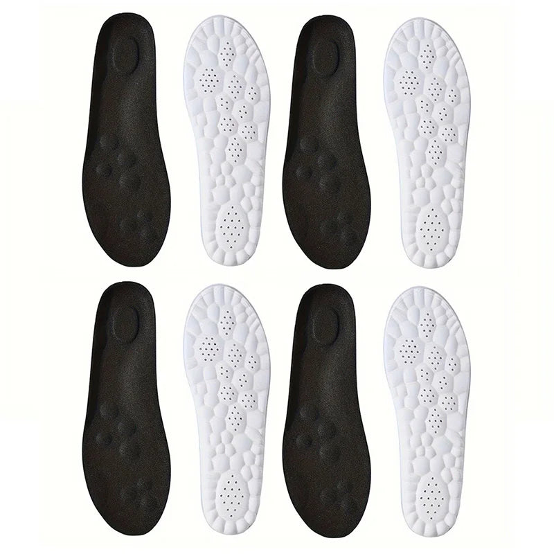 1Pair/2Pairs/4Pairs High Elasticity Latex Sport Insoles Soft Shoe Pads Arch Support Orthotic Insoles Breathable Deodorant Insole