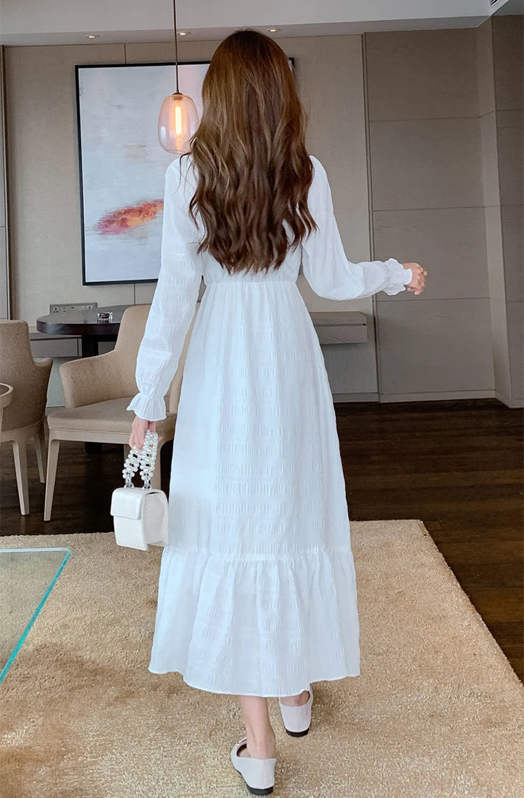 Clothing Holiday Female Dresses 2025 Beach Women's Dress Midi Long Sleeve X New Features of Cotton Summer Luxury Loose Trendy Xl