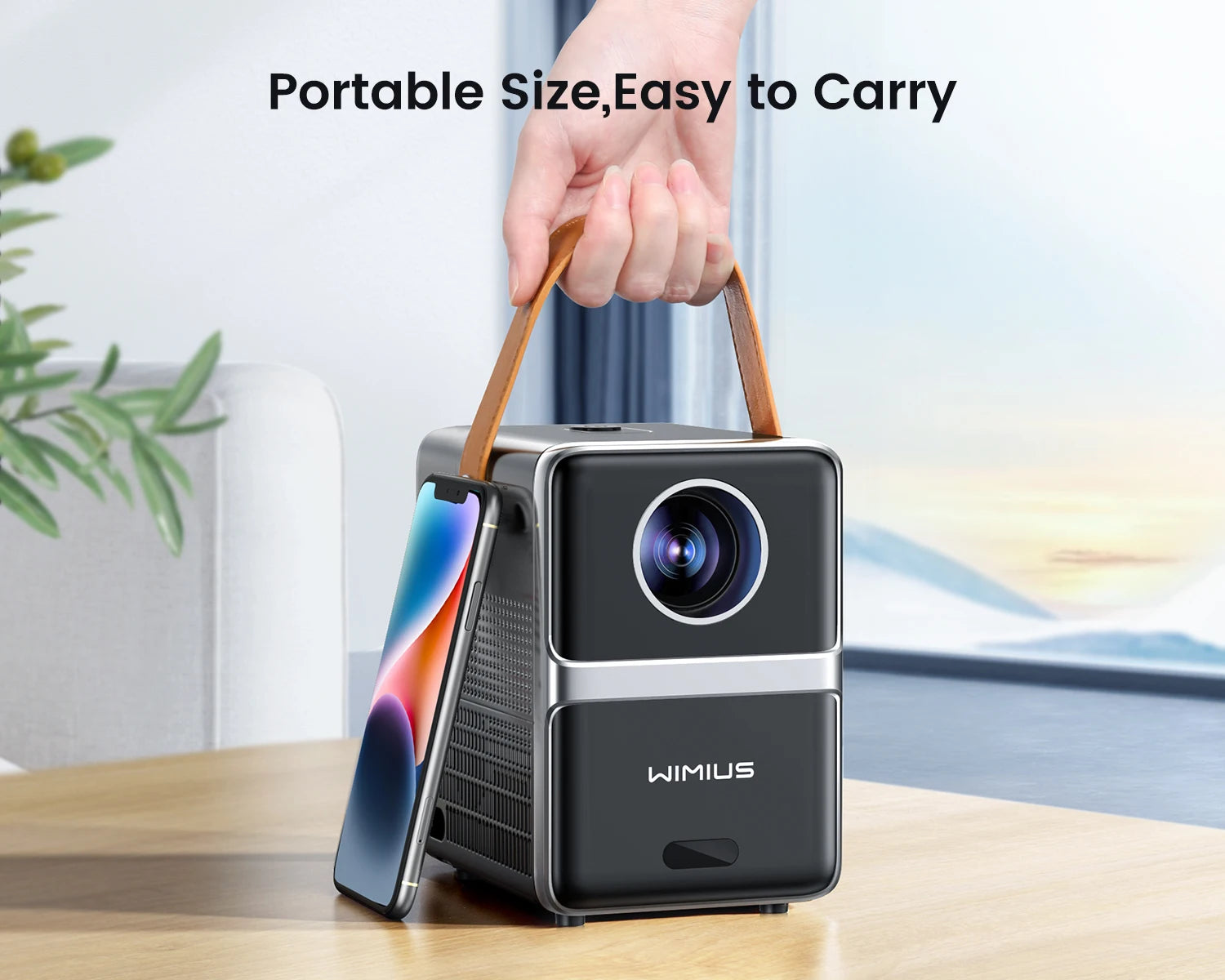 Wimius Portable Projector 18000Lm 5G WiFi Bluetooth Theater Projector Support Full HD 1080P Display Home Cinema Projector