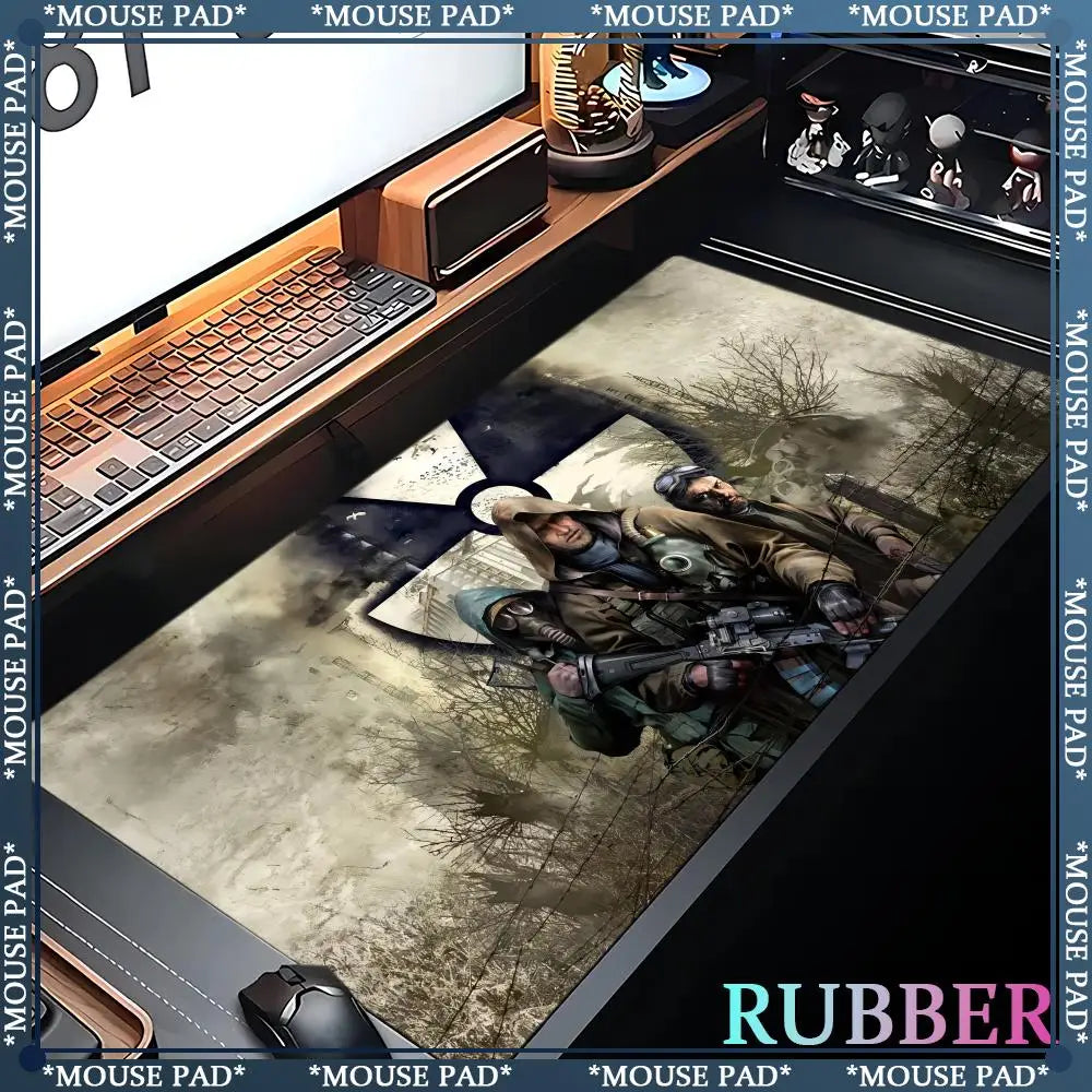 Stalker 2 Extra Large Gaming Mouse mat Computer Laptop Rubber Pad Gaming Keyboard Pad Desk Pad XXL 120*60 cm Lock Edge Mouse Pad
