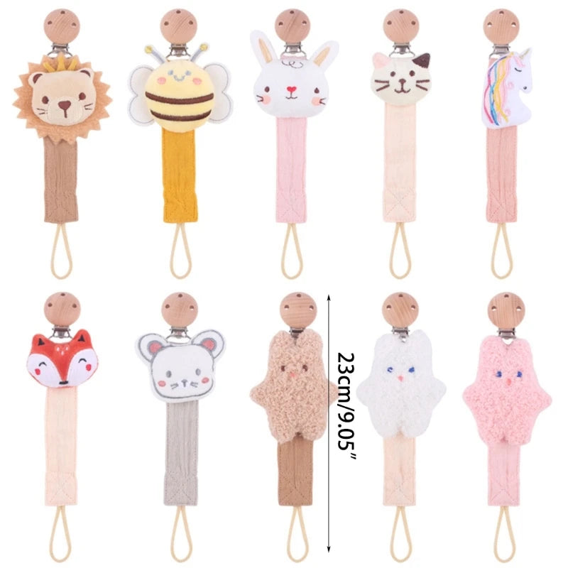 Baby Pacifier Clip Chain Cotton Cartoon Country Style Holder Dummy  Handmade   Christmas Gift Dropshipping