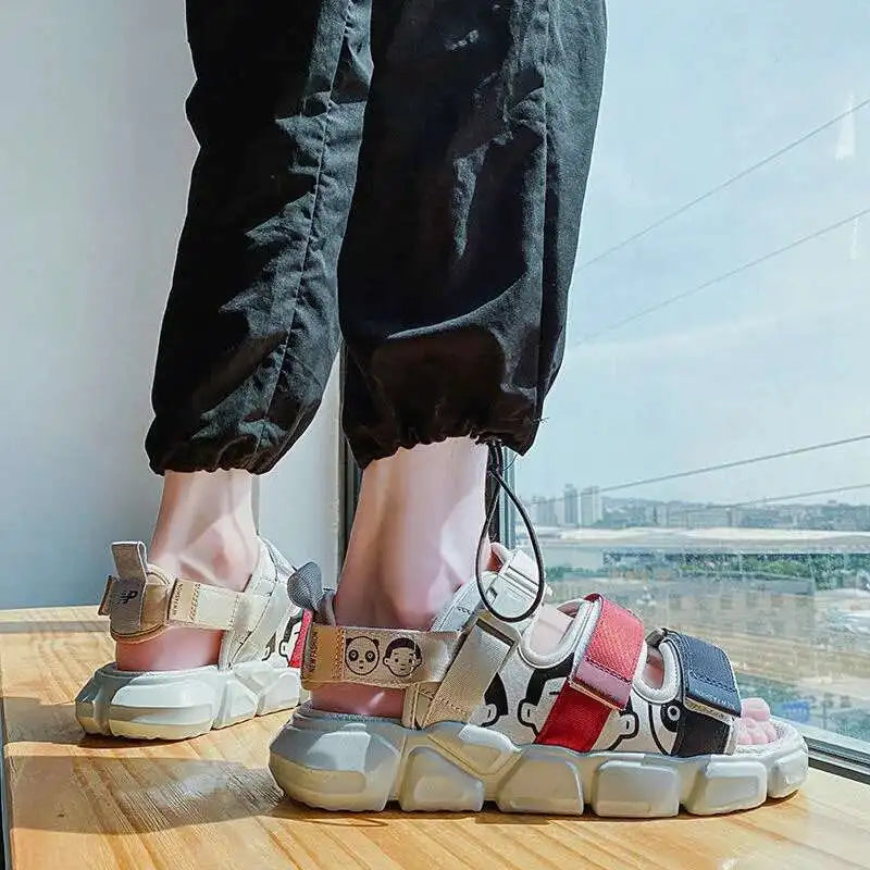 Fashion Sandals Summer Wear-resistant 2023 New Sports Dual-purpose Slippers Beach Shose Men Breathable Light Anti-Slippery