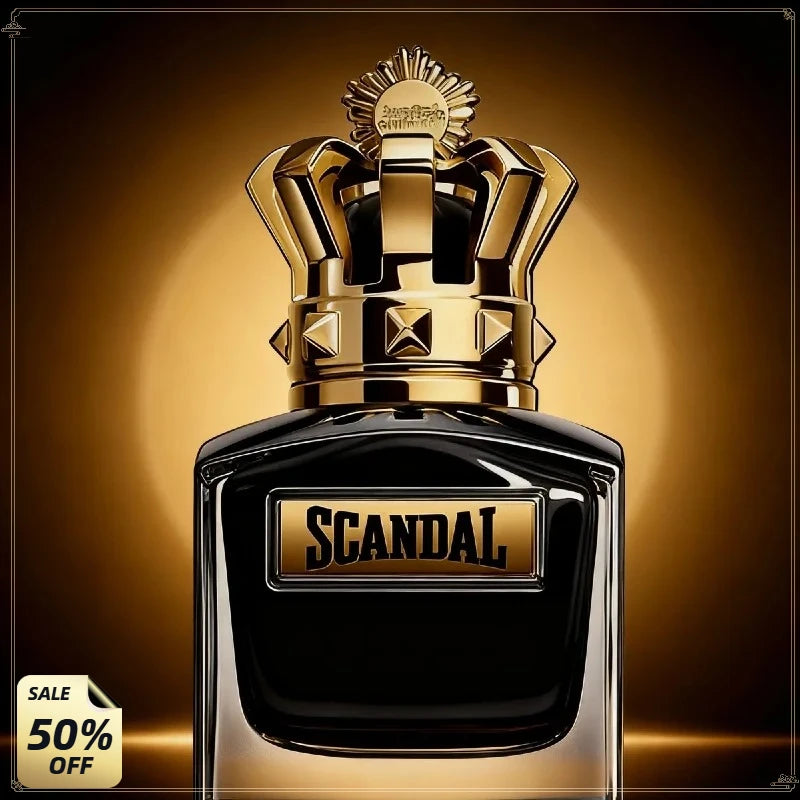 Scandal Men's Eau De Parfum Long Lasting Woody Fragrance with Vetiver Tonka Leather&Sandalwood for Elegant Appeal Parfums Homme