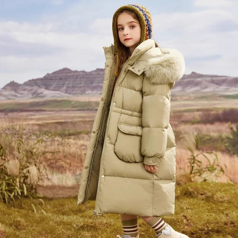2025 New Winter Clothing for Girls Down Cotton Jacket for Children Cotton Jacket for Children Warm and Fashion Thick Coat