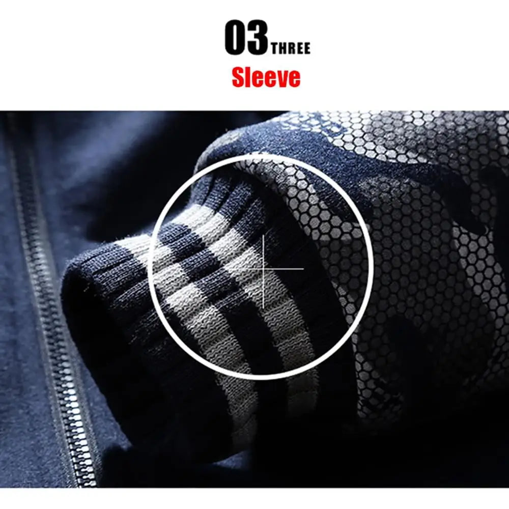 Winter Jacket Men Warm Coat Thick Fleece Male Zipper Hooded Jackets Casual Hooded Sportswear Outerwear Long Sleeves Sports Hoody