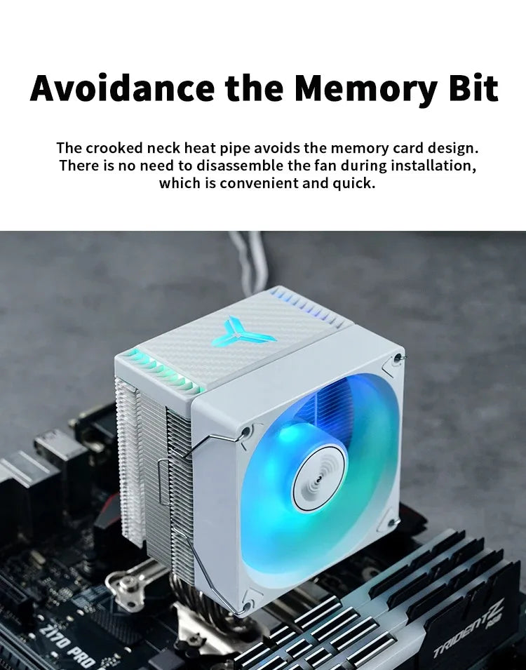 JONSBO-PWM Ventilador CPU, 4 Heat Pipe, CPU Cooler, Refrigerador de ar para Intel LGA1700, 1200, 115X, AMD, AM4, AM5,CR-1400 EVO