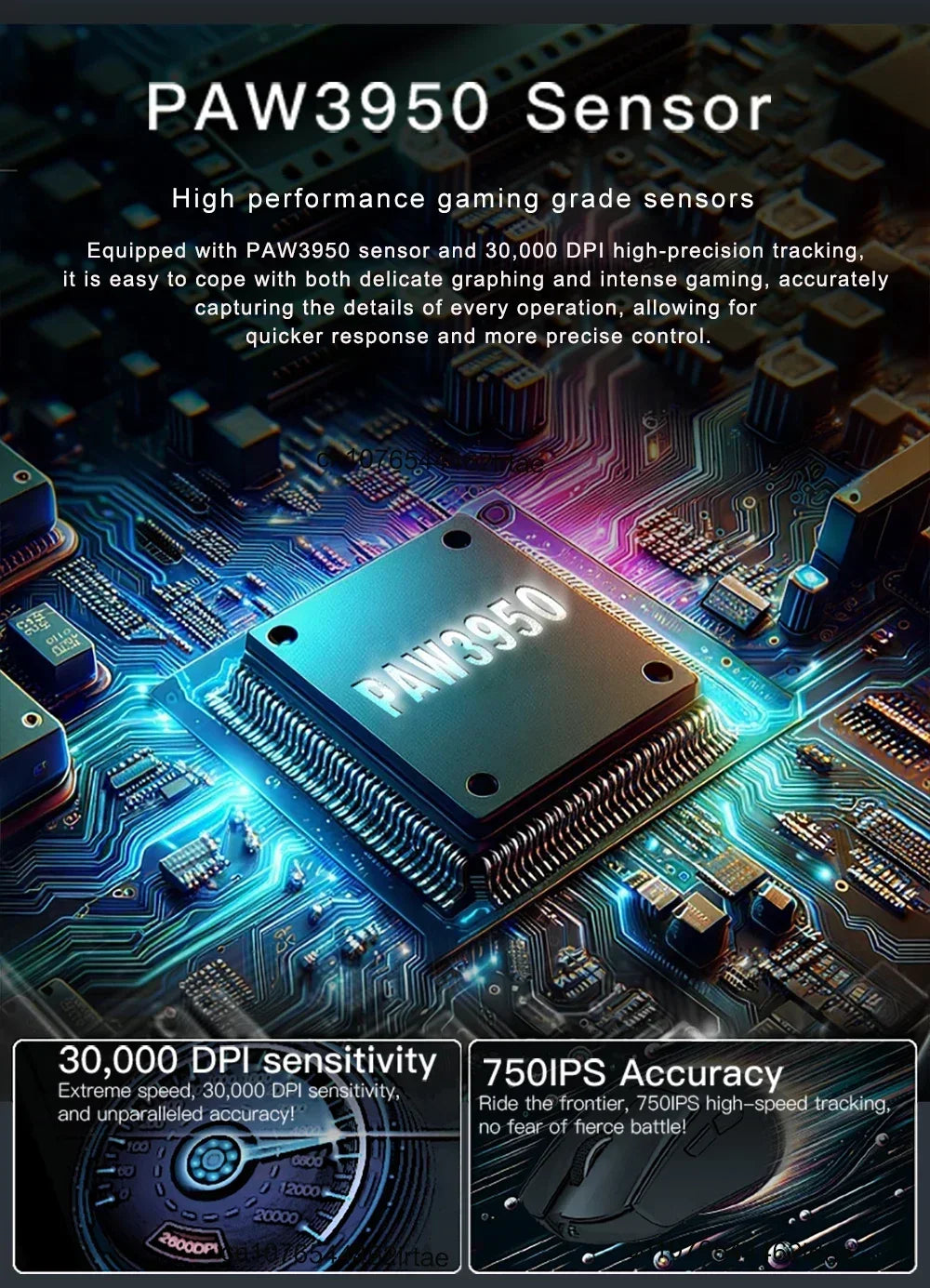 Darmoshark  M5 Pro Wireless Mouse PAW3950 8K Bluetooth Tri-Mode Connection Gaming Macro Mouse 30000DPI N52840 38g Lightweight