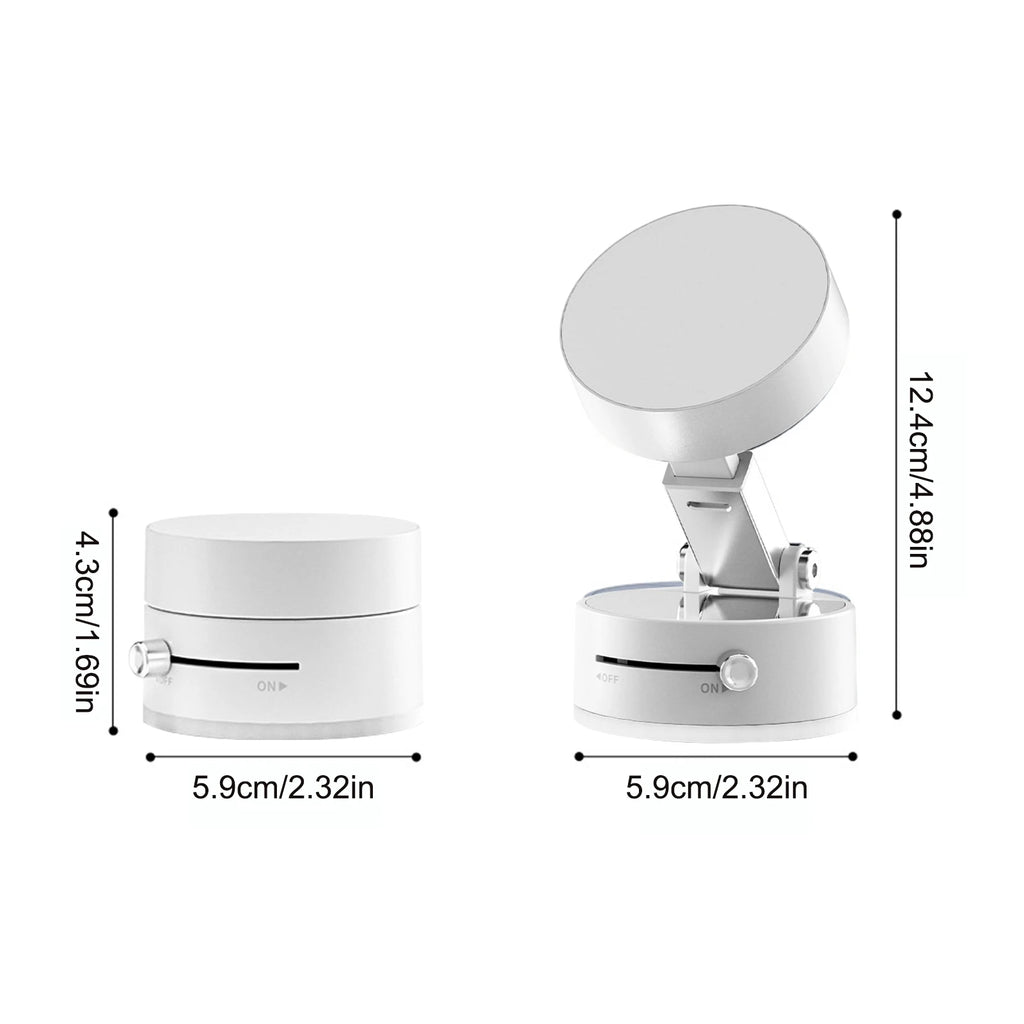 Vacuum Suction Cup Magnetic Car Phone Holder Double-Sided Foldable Magnetic Auto Phone Bracket For Car Interior Accessories