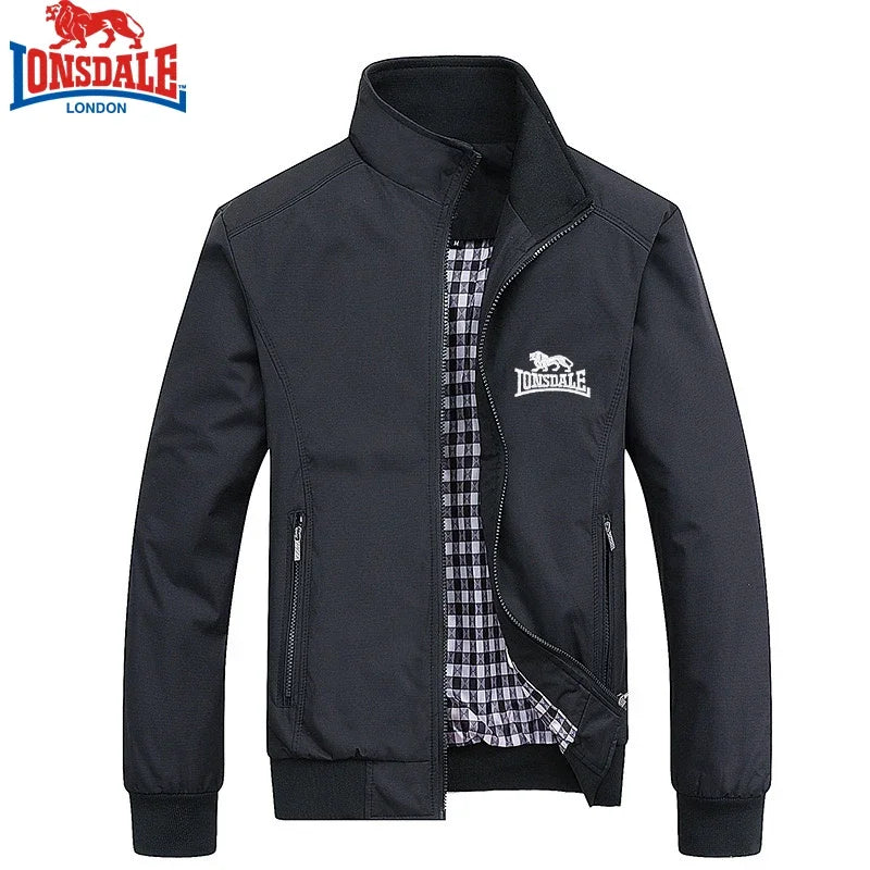 Embroidered LONSDALE Spring and Autumn Casual Solid Color Fashion Slim Fit Bomb Jacket Jacket Baseball Jacket Men's Jacket M-6XL