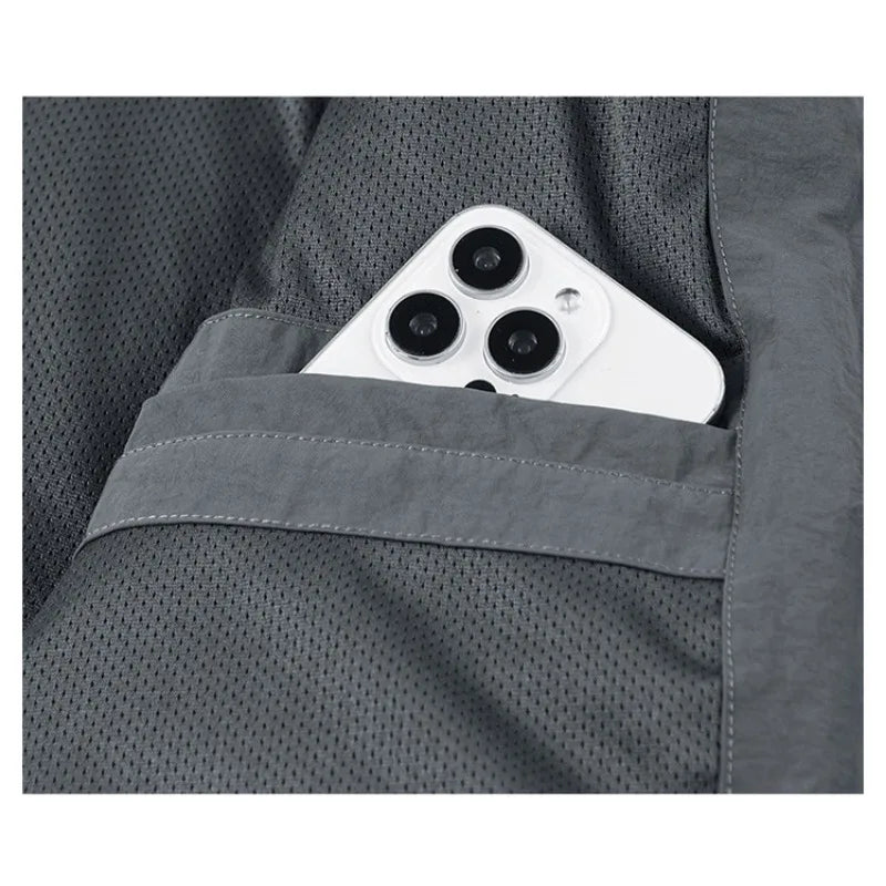 JEEP spirit men's jacket thin spring and autumn leisure stand collar outdoor fashion sports top