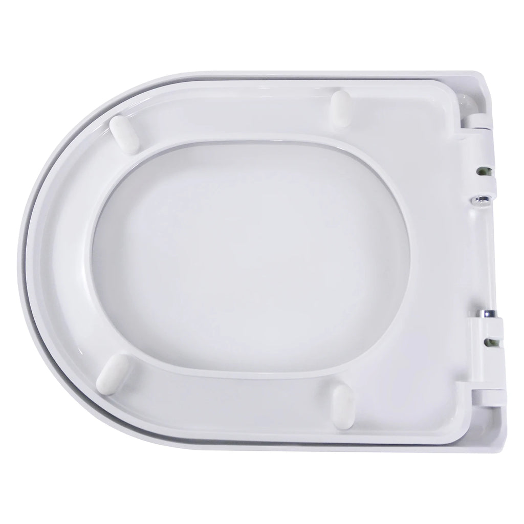 BRIEFNESS D-Type Toilet Cover with Soft-Close Mechanism clip-on toilet seat Antimicrobial Easy to CleanRemovable