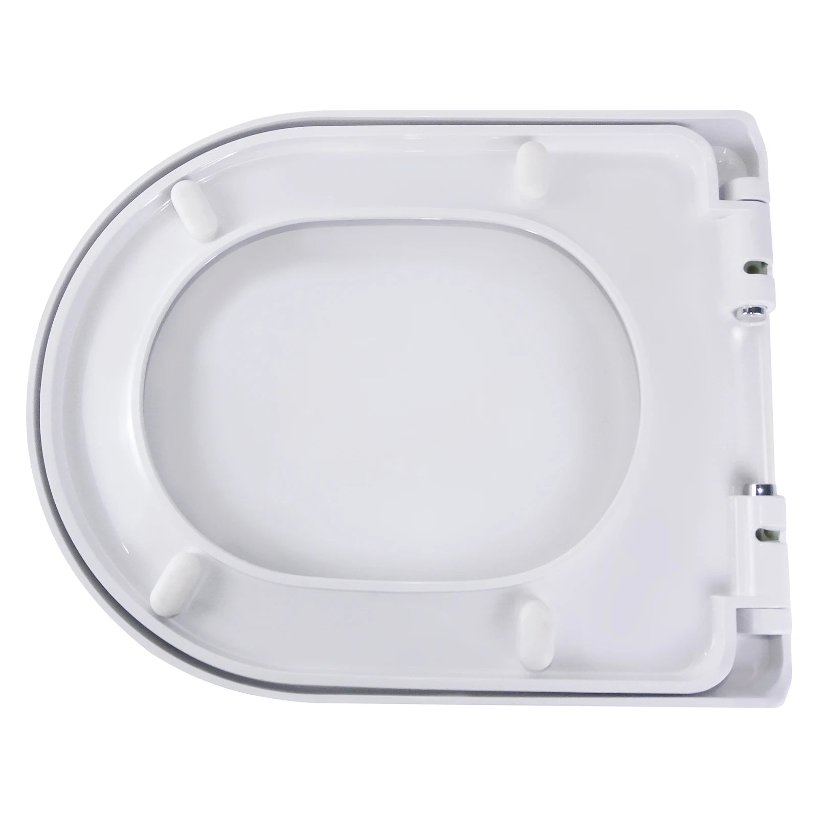 BRIEFNESS D-Type Toilet Cover with Soft-Close Mechanism clip-on toilet seat Antimicrobial Easy to CleanRemovable