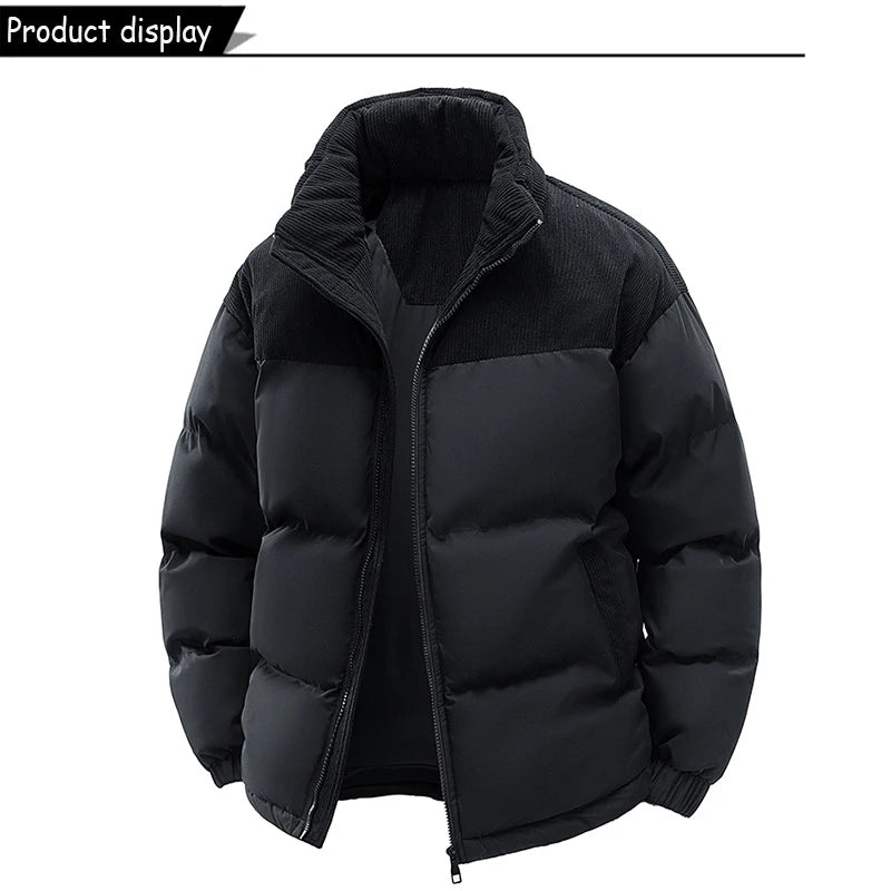 Autumn Winter Men Outdoor Removable Hooded Windbreak Jacket Coats Men Warm Outwear Casual Fashion Solid Parkas Jacket Male Tops