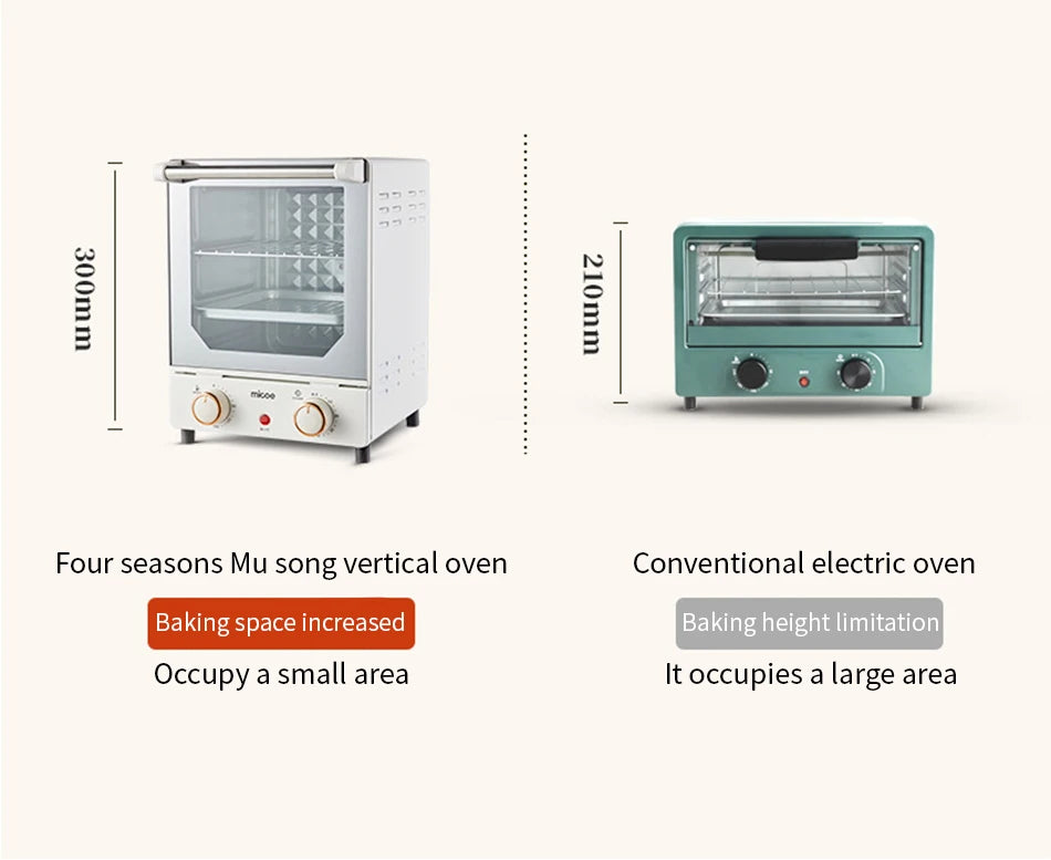 Household electric oven desktop mini large capacity multifunctional baking bread barbecue machine precise temperature control