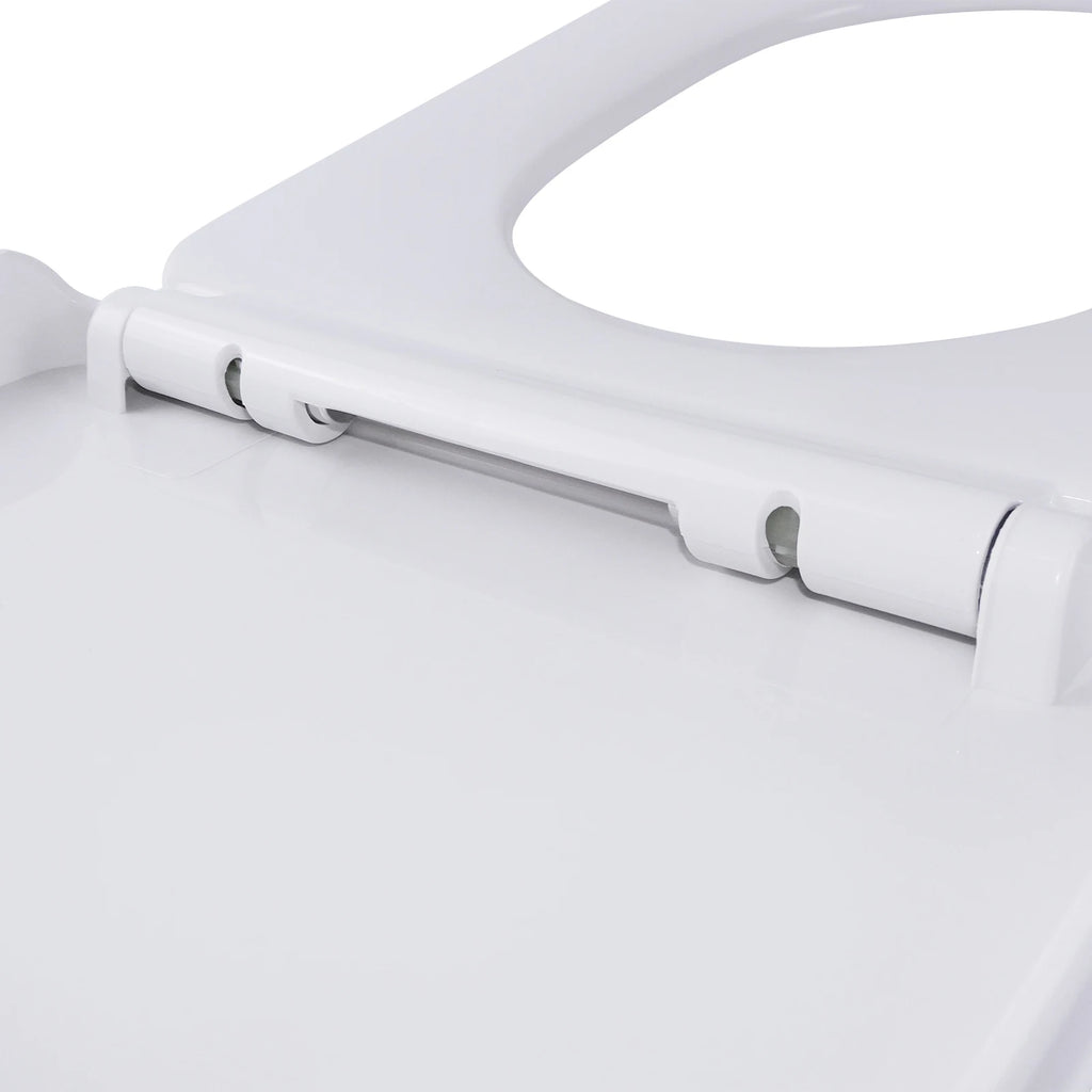 BRIEFNESS D-Type Toilet Cover with Soft-Close Mechanism clip-on toilet seat Antimicrobial Easy to CleanRemovable