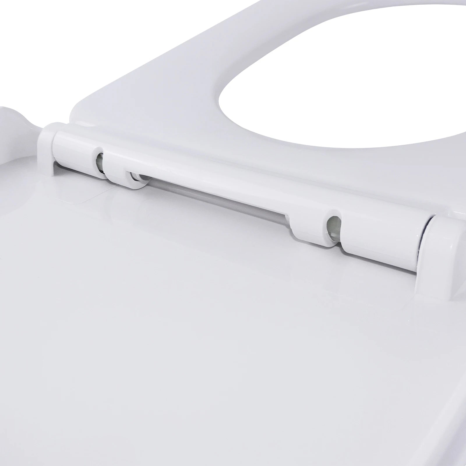 BRIEFNESS D-Type Toilet Cover with Soft-Close Mechanism clip-on toilet seat Antimicrobial Easy to CleanRemovable