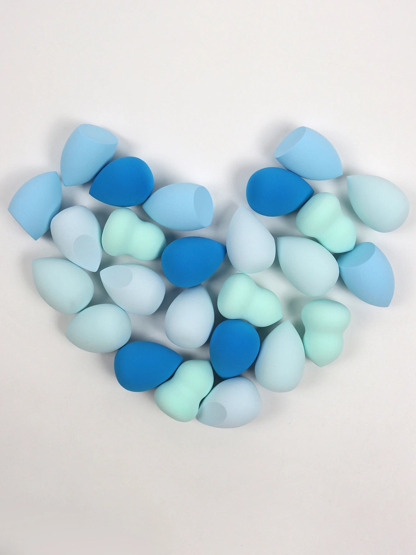 25 Beauty Eggs (Makeup Sponges), Foundation Make-Up Mixed Beauty Sponges, Liquid, Cream and Powder Flawless, Multi-Color Makeup