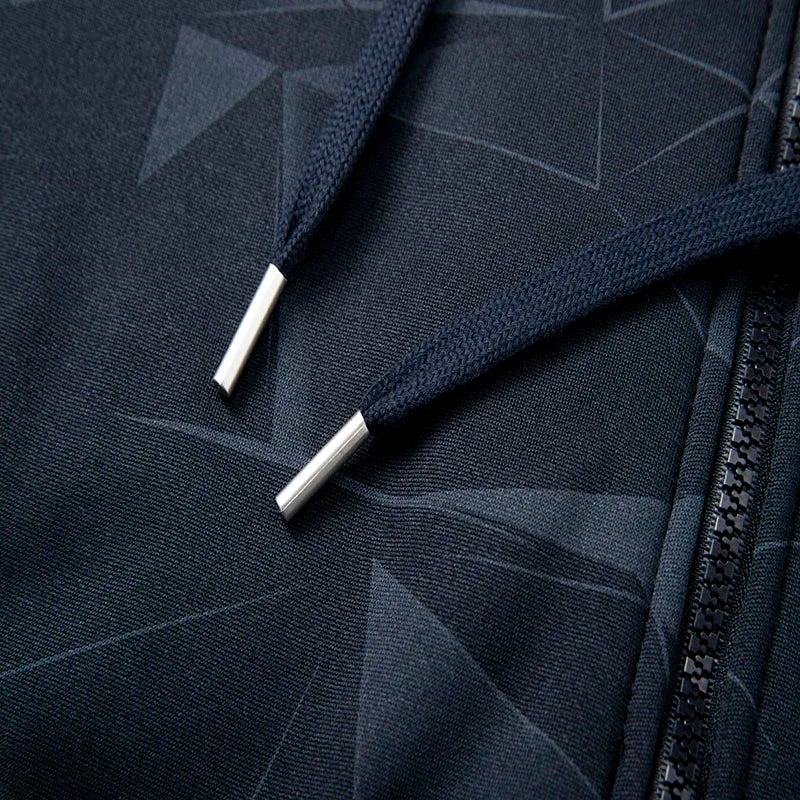 Autumn and Winter New Lamb Fleece Coat Men's Trendy  Print with Thick Fleece Hoodie Jacket Hoodie