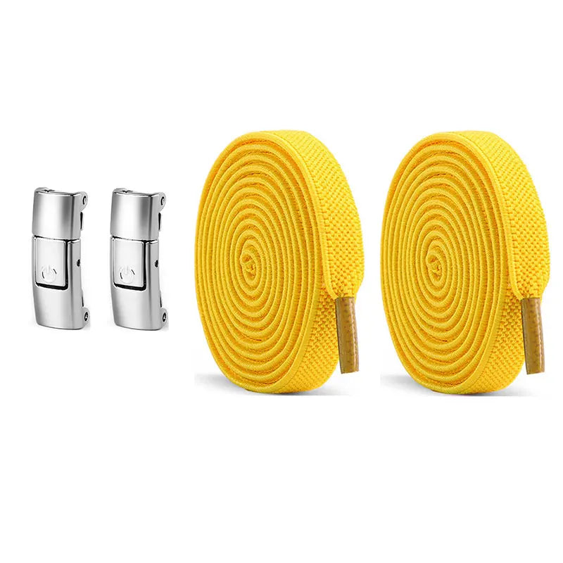 No Tie Shoe Laces Press Lock Shoelaces Without Ties Elastic Laces Locking Without Detachment 8mm Widened Flat Shoelace for Shoes
